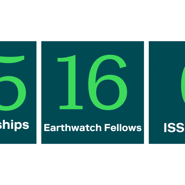 75 scholarships, 16 Earthwatch Fellows, 6 ISSI Fellows